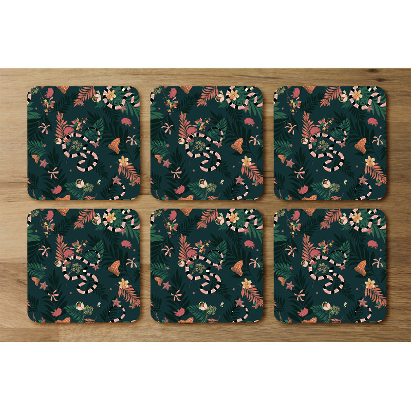 Square 6 Piece Coaster Set