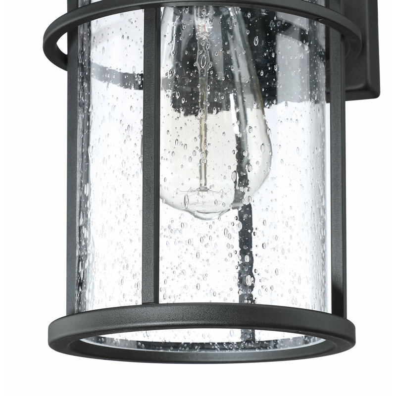 Schlesinger Seeded Glass Outdoor Wall Light, 11.92" H x 6.58" W x 7.96" D