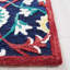 Tapis oriental en laine / coton touffeté à la main Blossom - rouge / bleu marine / bleu-579131944