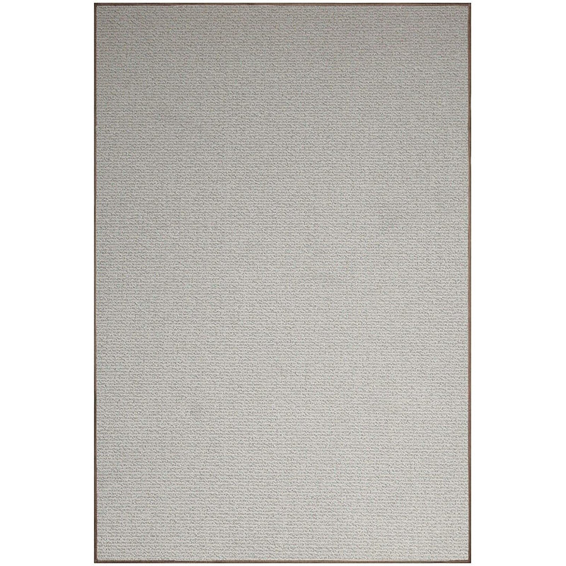 Ensemble de tapis en polyester de couleur unie touffetés à la machine, Rond 3 pi