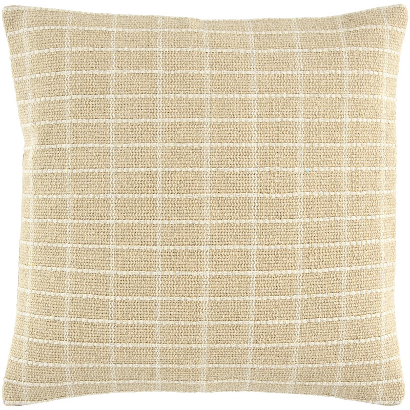 Coussin décoratif Kincaid, Beige, Square 22", Pillow Cover Only - No Insert