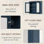 Armoire à pharmacie, armoire de rangement de salle de bain murale, armoire de salle de bain moderne avec 2 miroirs, armoire à pharmacie, armoire à miroir avec 2 tablettes réglables-1590228438