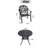 Elegant Aluminum Patio Dining Sets, Black Frame With Cushions, Outdoor Charm
