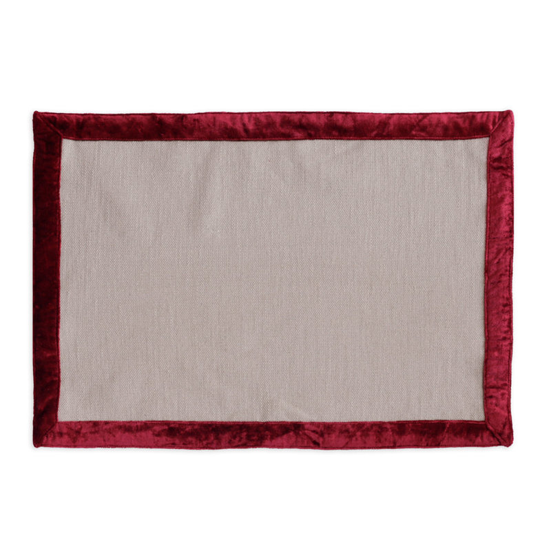 Napperon avec bordure LINENS Velluto (beige et rouge)