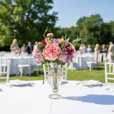 2Pcs Real Touch Peony & Hydrangea Artificial Flower Bouquets
