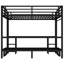 Lit superposé en métal / lit mezzanine avec bureau et tablettes, utilisations multiples se pliant dans un canapé avec DEL et USB