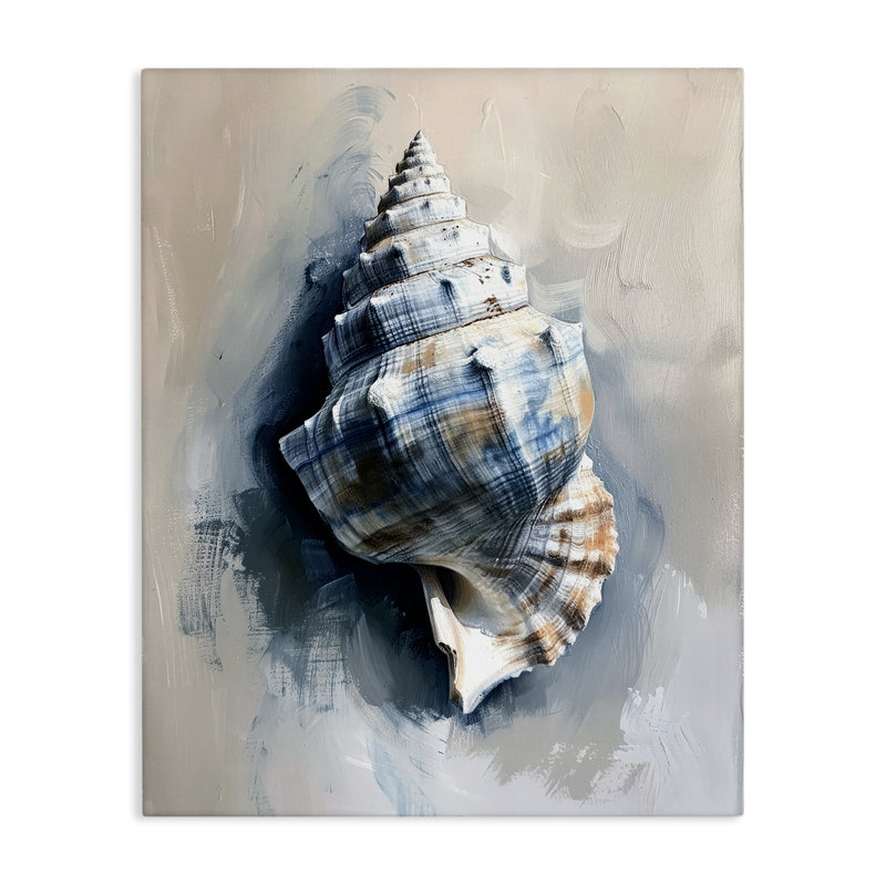  Art mural classique sur toile coquille d'océan par Petal Prints Design, H 30 po x l 24 po