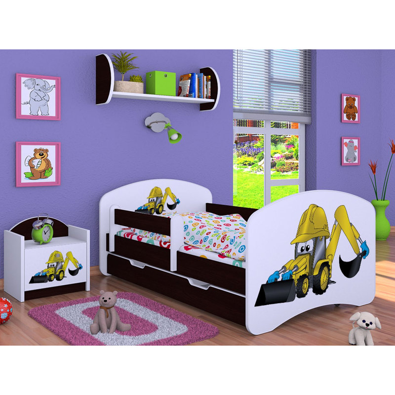 Mantooth Cabin Bed Themed Beds with Storage Included, Black