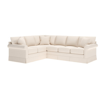 Friedman 115" W 2-Piece Upholstered Sectional with Foam and Down Blend Cushions