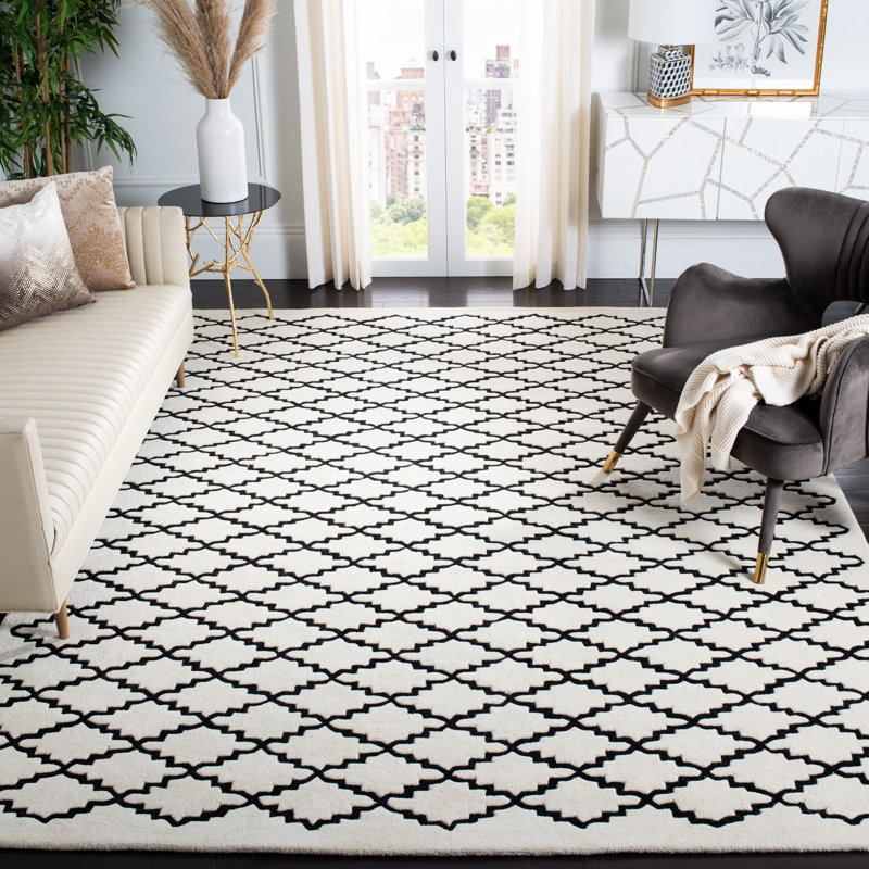 Tapis en laine touffeté à la main Carolene, Rectangle 8 pi x 10 pi