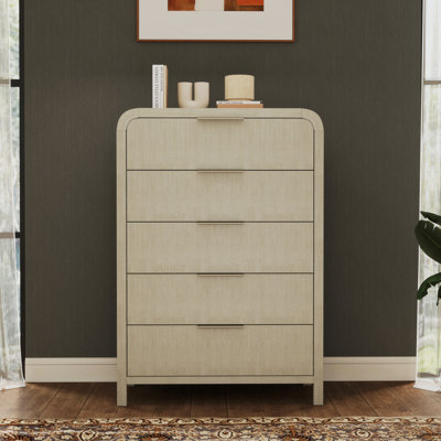 Croskey Contemporary 5-Drawer Wood Chest, Light Gray by Latitude Run
