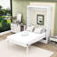 Lit escamotable double en bois avec 2 tiroirs de rangement