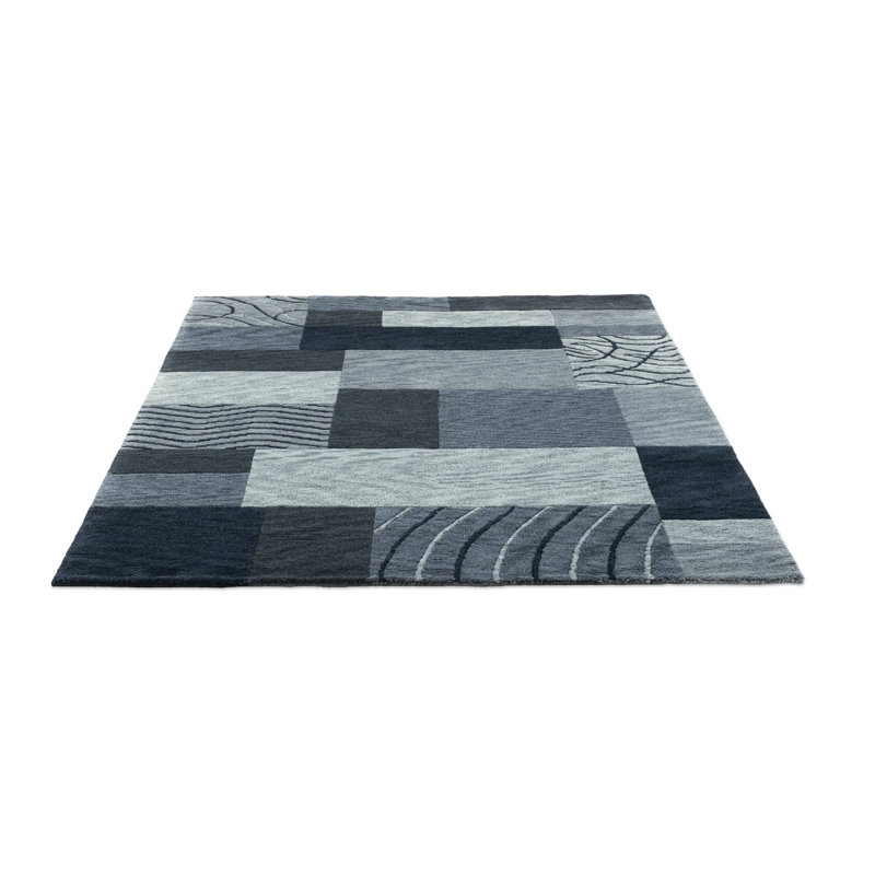 Hand Knotted Wool Grey Indoor Rug, Rectangle 170 x 240cm