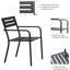 Ensemble de 4 chaises de salle à manger d'extérieur 4 pièces