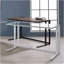 Bureau d'écriture en noyer et blanc avec port USB-219654545