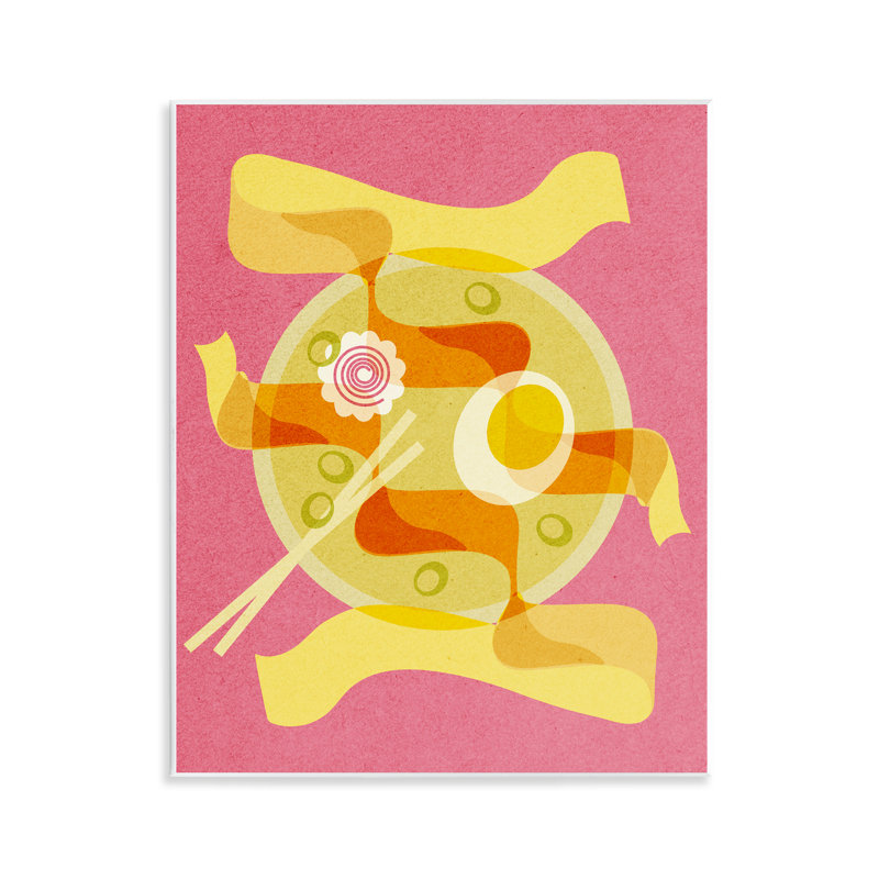 Plaque murale rétro Retro Ramen Bowl, design par Lil 'Rue