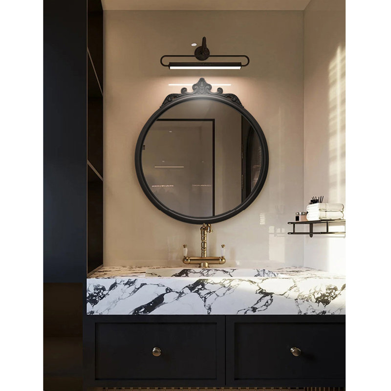 Miroir mural antique antique, Noir