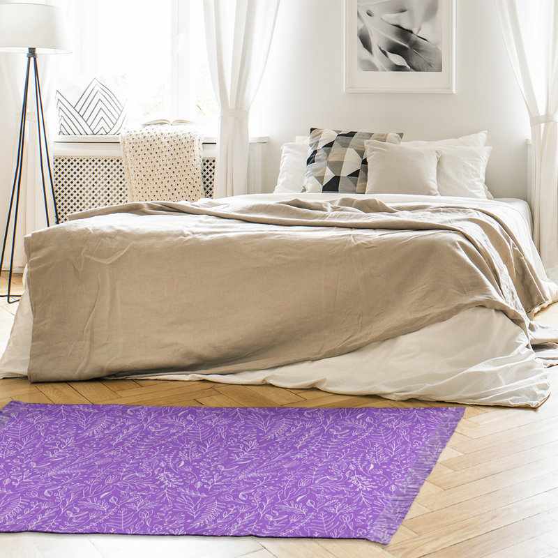 Tapis de zone mauve à motif floral classic ditsy Mcguigan, Oui