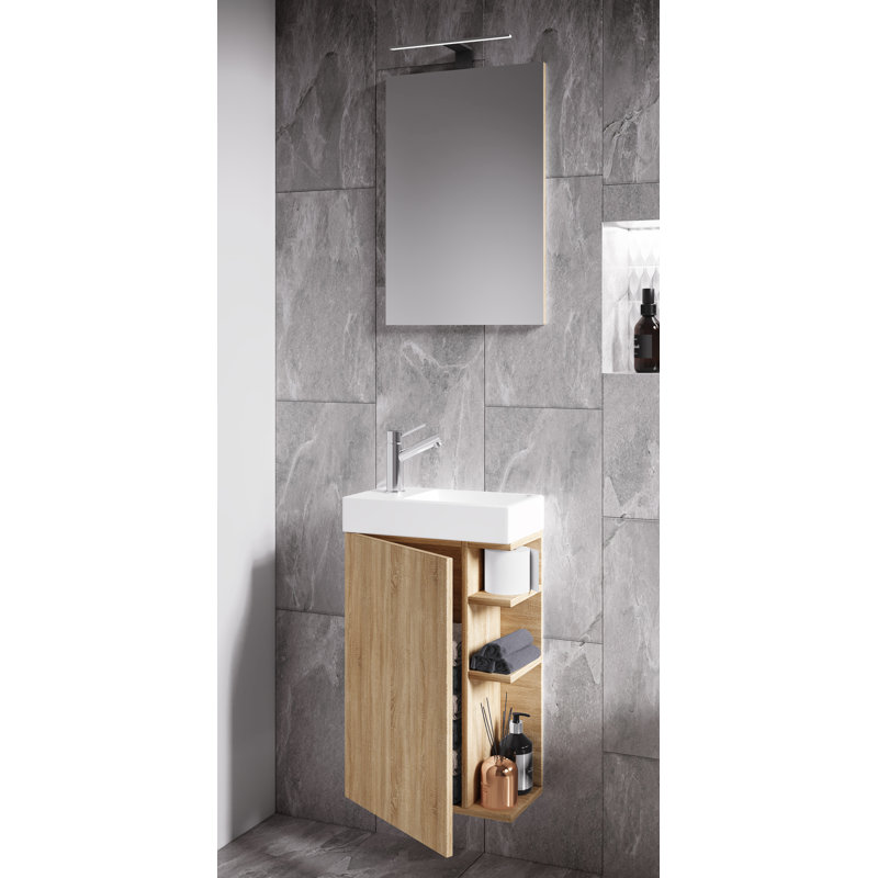 Rayvonn Bathroom Furniture Suite, Brown