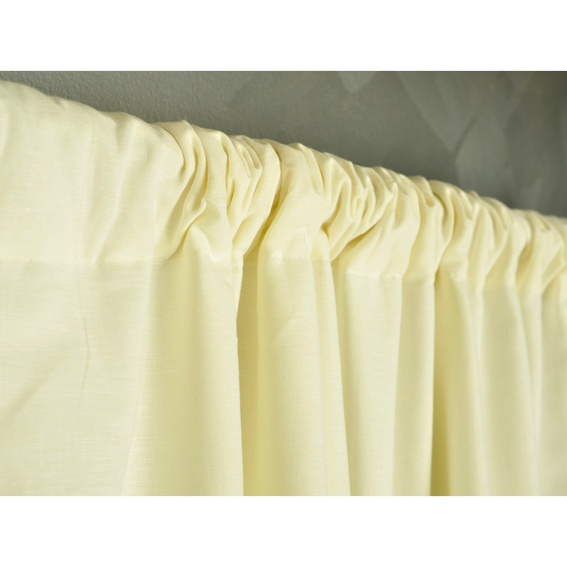 Dansby Linen Semi Sheer Curtain Single Panel, Off-White, 42" W x 108" L
