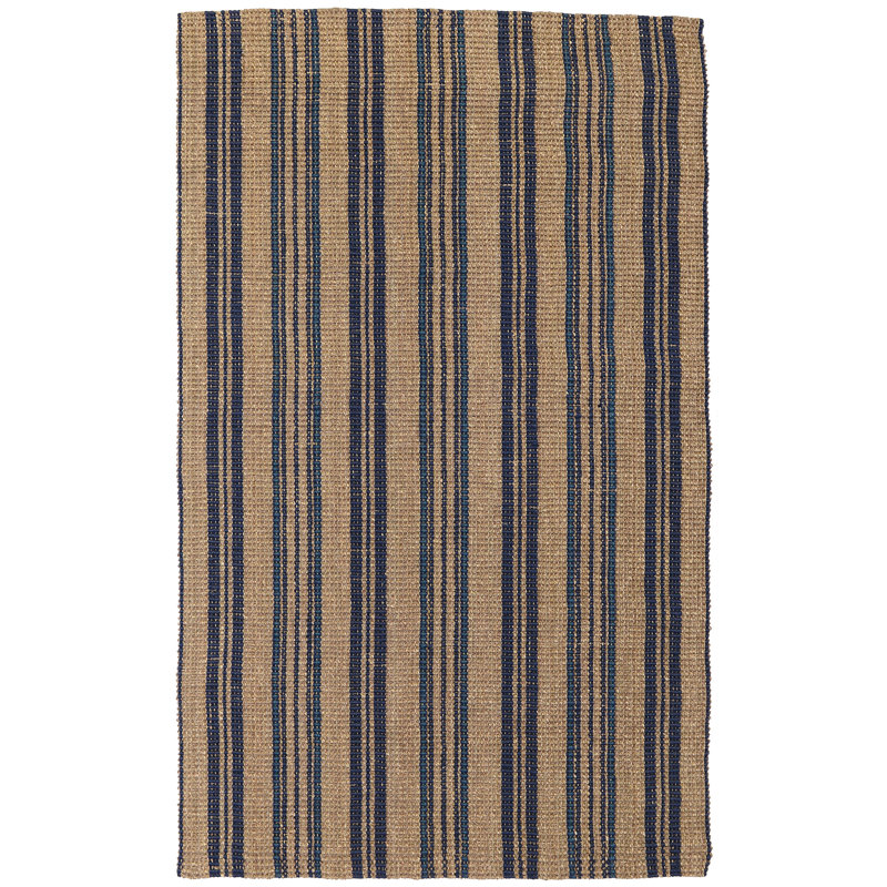Bamboo Slat / Seagrass Striped Area Rug, 5' x 8'
