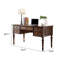 Bureau en bois massif brun foncé de style américain, bureau d'ordinateur d'écriture et de calligraphie-385263804
