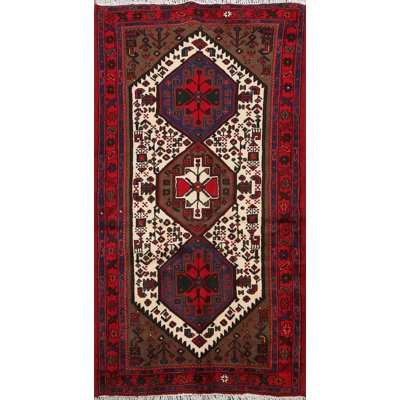 Tapis tribal à motif géométrique traditionnel 3 x 5