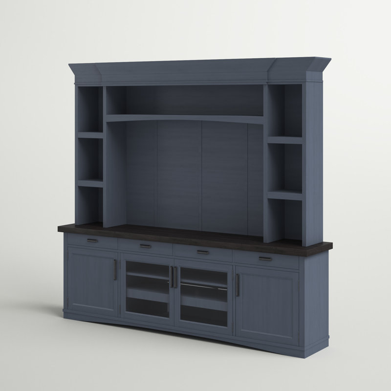 Solid Wood Entertainment Center for TVs up to 70", White