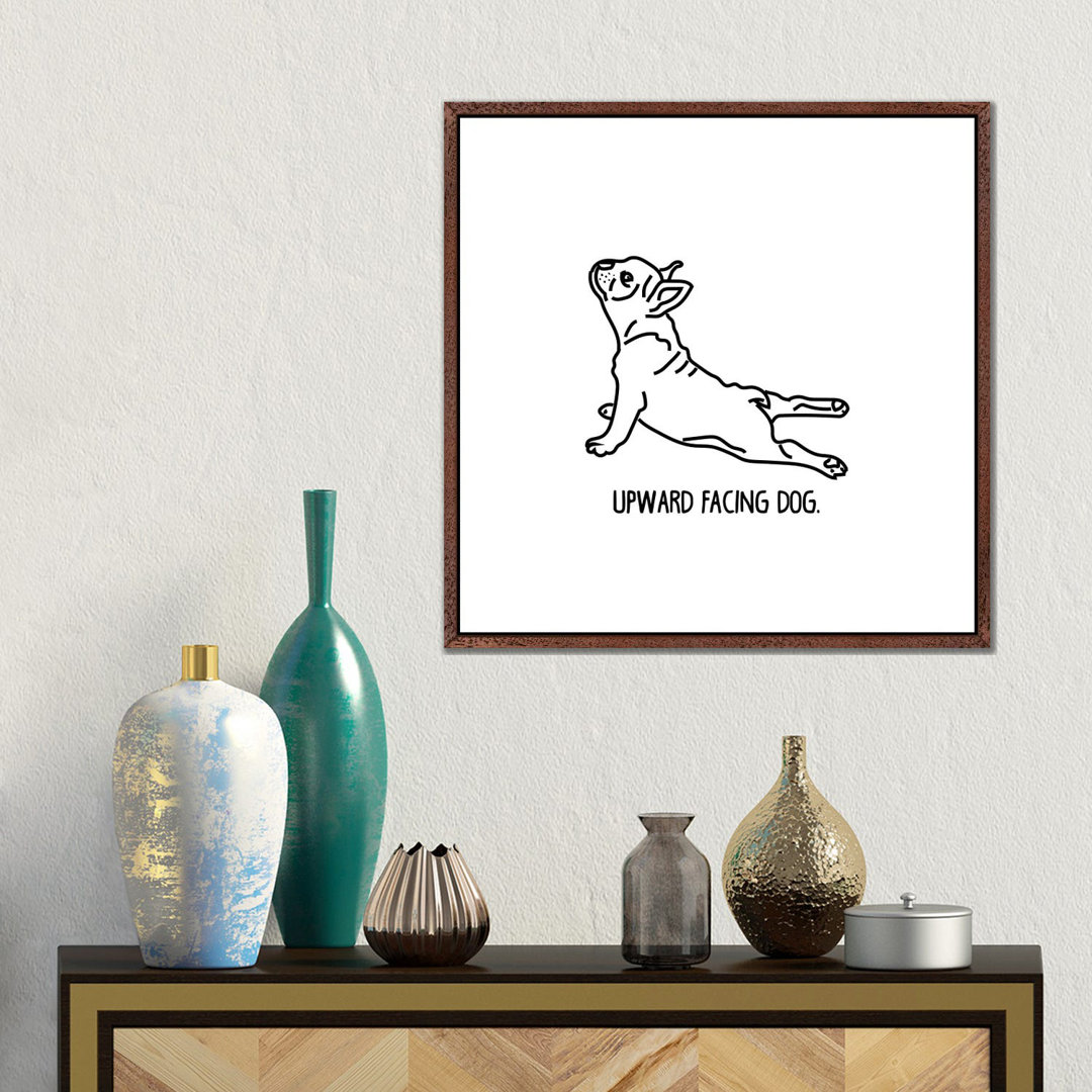 Yoga Dog von Sketch And Paws - Galerie-verpackte Leinwand Giclée auf Leinwand