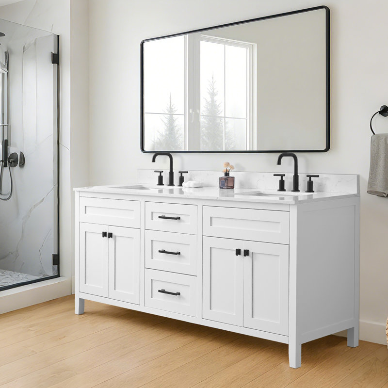 Mirren 72" Double Bathroom Vanity Base Only