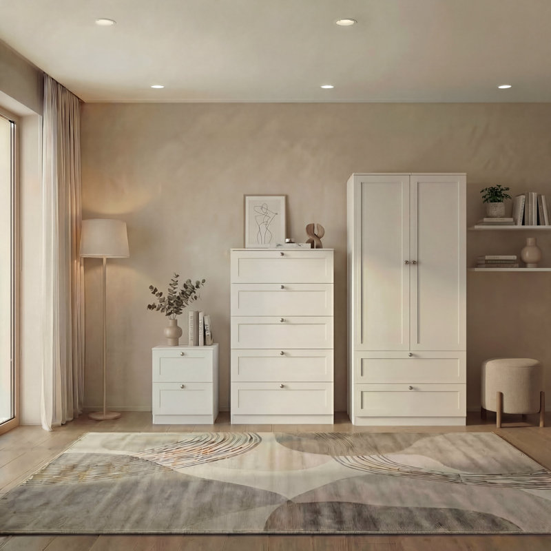 3 Piece Bedroom Set, White