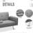 74.8'' Upholstered Convertible Sofa