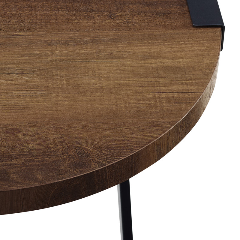 Valley Sled End Table, Rustic Oak