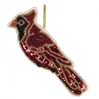 Cardinal Bead Ornament