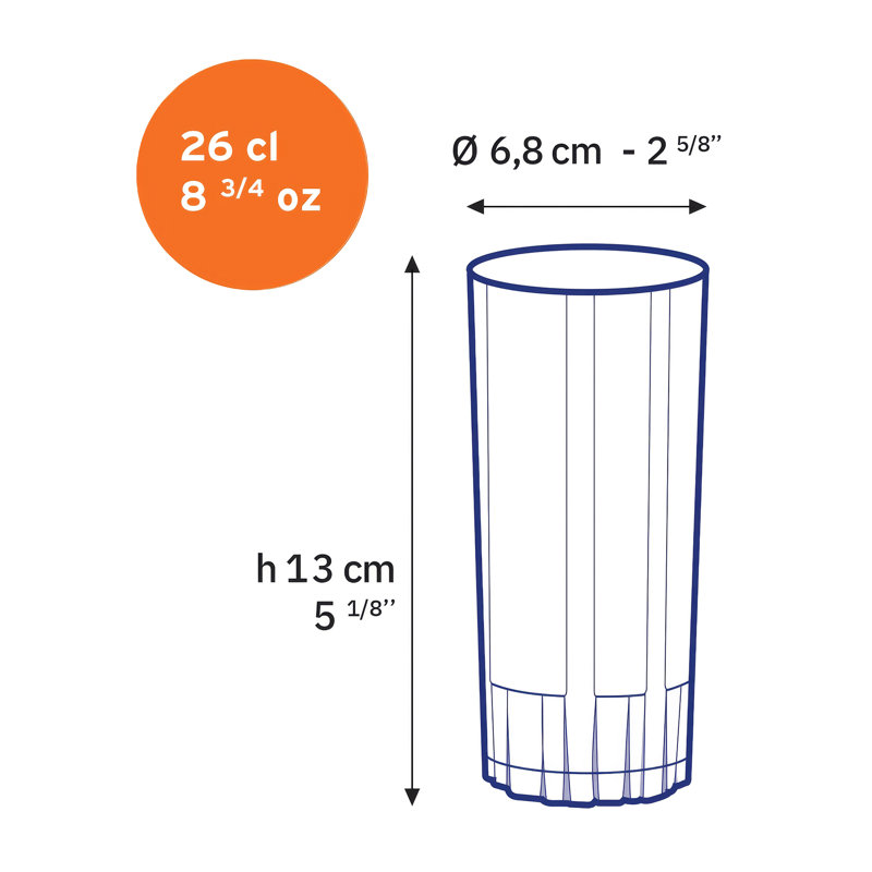 Ensemble de 6 verres à whisky Jazz, 8,75 oz.