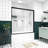 58" High Double Sliding Shower Enclosure, 1/4" (6Mm) Clear Tempered Glass, Stainless Steel Handle, Mute Rollers, - Crash Angle, Easy Mounting Aluminum Frame Bathtub Screen, Black Finish, Handle