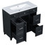 Ensemble de meuble-lavabo 36 po avec lavabo, lavabo simple, meuble-lavabo avec porte à fermeture douce et 3 tiroirs