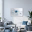 Tableau sur toile tendue « Fleur blanche au centre bleu » (1 pièce)-1512600061