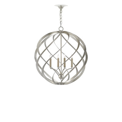 Lustre globe unique à 4 lumières Roussel