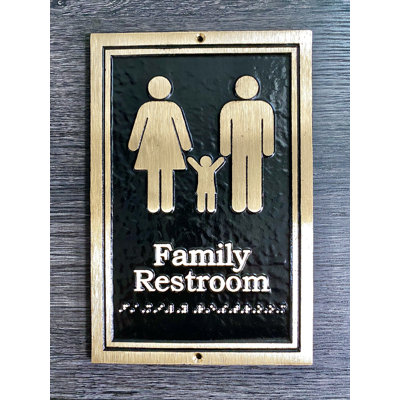 Enseigne à toilettes family Contemporary