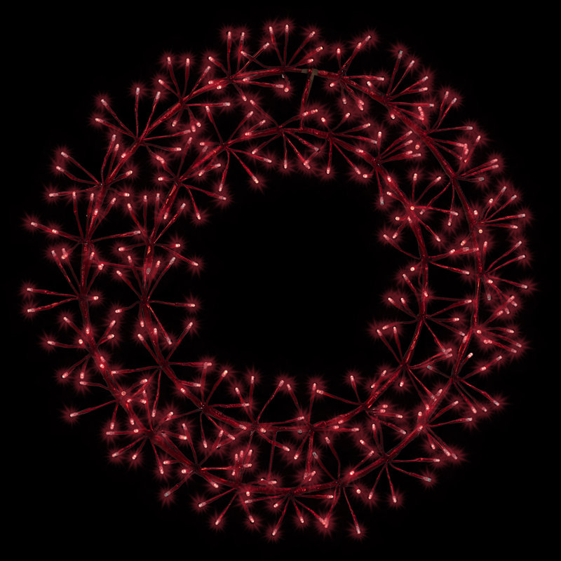 Couronne lumineuse 24 po, Rouge