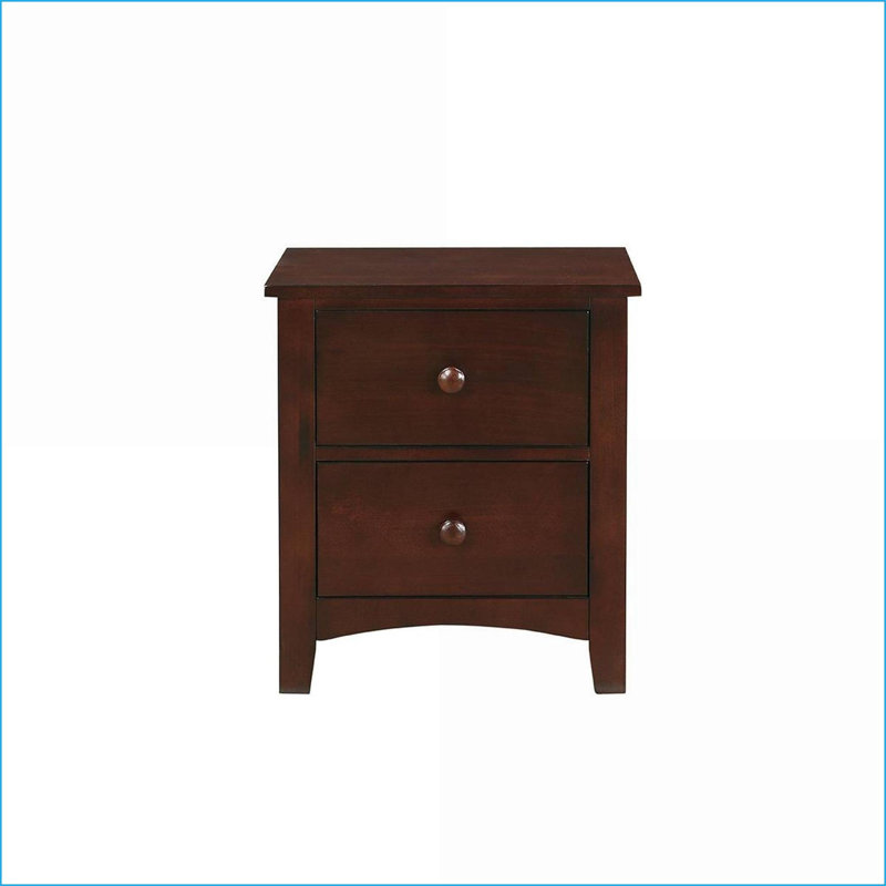 Table de chevet 2 tiroirs Modern, Beige