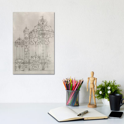 Iron Gate Design I by Ethan Harper - Wrapped Canvas Print