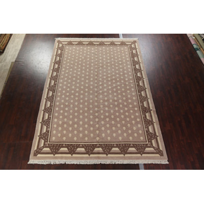 Tapis népalais à motif végétal noué à la main 10 x 14