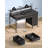 Linze Computer Desk w/ Monitor Shelf, RGB LED Lights, USB Ports & Drawers-776955453-776955451