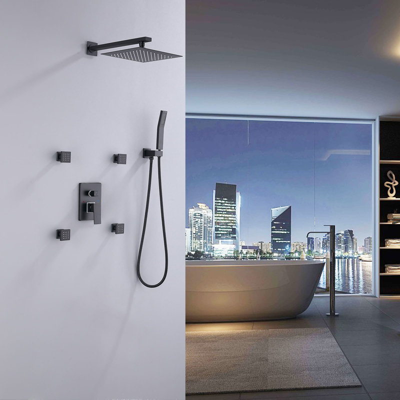 Système de douche complet avec valve brute