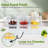 Ice Chilled Condiment Server, Condiment Caddy With 3 Polycarbonate Containers, 4" 1/6 Food Pan & Lid