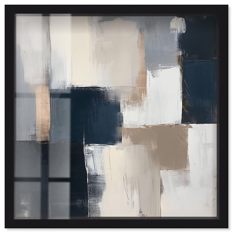 «Blue Mood Profondeur III», art mural bleu par Art Remedy, H 13 po x l 13 po, Noir