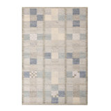Rug & Kilim’S Scandinavian-Inspired Geometric Gray And Blue Natural Wool Rug