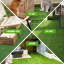 Tapis professionnel pour chien 3,28 pi * 32,8 pi, gazon artificiel pour terrasse extérieure, trous de drainage et grand polypropylène 3 pi 32 pi
